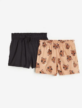 Шорты (2 шт.) H&M 128см черно коричневый 30051171845