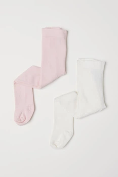 Колготки (2шт) H&M 50 56см молочный, пудровый 407493103
