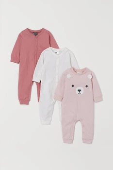 Піжама (3шт) H&M 98см рожевий, білий 507769102