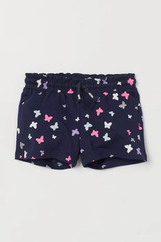 Шорты H&M 92см темно синий бабочки 1207898775