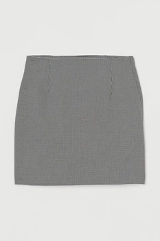 Юбка H&M 34 черно белый 1007941375