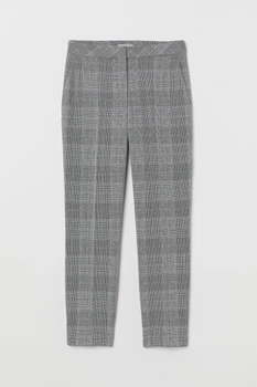 Брюки H&M 36 бело черный клетка 2307896064