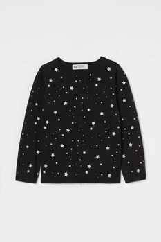 Джемпер H&M 134 140см чорний зірки 608924135