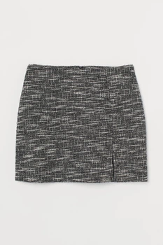 Юбка H&M S черно белый меланж 1508964957