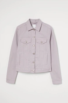 Куртка джинсовая H&M 36 светло сиреневый 1510399061