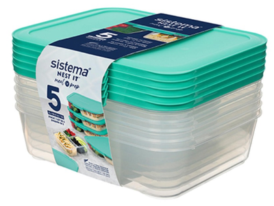 Zestaw pojemników Sistema Meal Prep 1.9 l 5 szt (9414202591753)