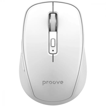 Беспроводная компьютерная мышь Proove с аккумулятором Click, White