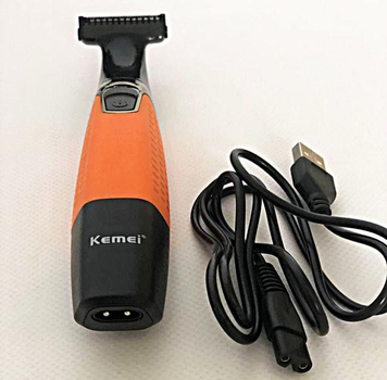 Аккумуляторная бритва триммер с турборежимом и 4 насадками Kemei, аккумуляторная машинка для стрижки волос и бороды, KME-1910