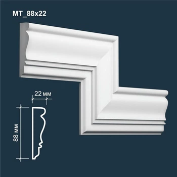 Молдинг гипсовый MATISS МТ 88x22 мм 1 м.п. декор для интерьера
