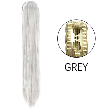 Шиньон хвост на крабе длина 60см S-GREY