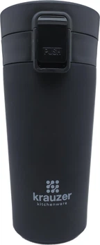 Термокружка Krauzer Soft Touch 350 мл Черная (88-350 Black ST)