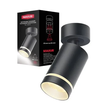 Светильник точечный накладной поворотный без лампы MAX-SD-GU10-BL MAXUS Surface Downlight Base MR16 GU10 Black