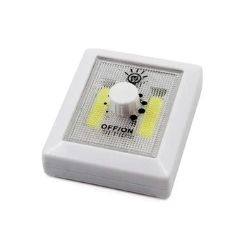 Настенный LED светильник с регулятором на батарейках магнит и липучка 3xAAA White (877408)