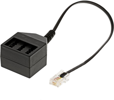 Адаптер Helos RJ-45 - TAE-F Black (4005938141715)