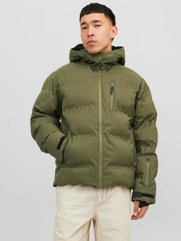 Пуховик короткий мужской Jack&Jones XXL оливковый (12345680)