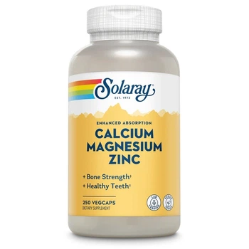 Мінерали Solaray Calcium Magnesium Zinc, 250 вегакапсул