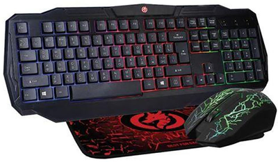Комплект: клавиатура и мышь Piko GX50 Black USB (1283126506208) + коврик