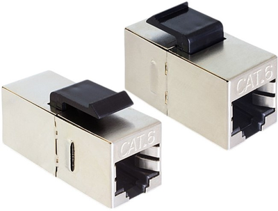 Moduł Keystone Delock RJ45 - RJ45 STP Cat 6 Silver (4043619862108)