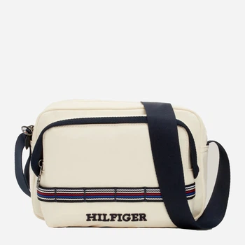 Сумка крос-боді через плече чоловіча тканинна Tommy Hilfiger 227559232 Молочна (1159821141)