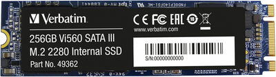 SSD диск Verbatim Vi560 S3 256GB M.2 2280 SATAIII 3D NAND TLC