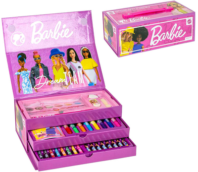 Набір для творчості Cerda Barbie Colouring Stationery Case 43 предметів (8445484396027)