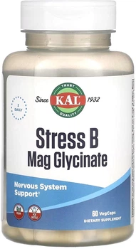 Магній гліцинат + вітаміни групи B від стресу KAL Stress B Mag Glycinate 60 капсул (021245891604)