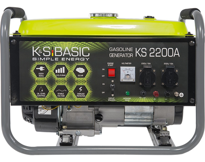 Генератор Könner & Söhnen бензиновий KSB 2200A, 230В, 2.0 кВт, ручний стартер, 33.2кг (KSB2200A)