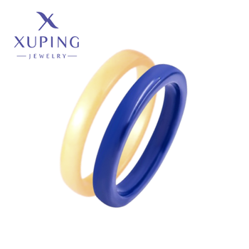 Кільце каблучка кераміка Синій Xuping р. 18