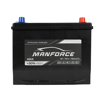 Автомобільний акумулятор MANFORСE Asia 75Ah 750A R+ MF75750(0)JN50