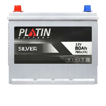 Автомобильный аккумулятор PLATIN Silver Asia SMF 80Ah 780A L+ 57521799