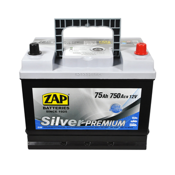 Автомобільний акумулятор ZAP Silver Premium Asia 75Ah 750A R+ 575 50z