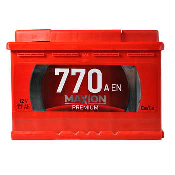 Автомобильный аккумулятор MAXION Premium 77Аh 770A R+ 5776704209