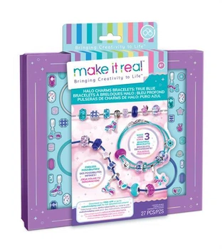 Набор для создания украшений Make it Real Браслеты Синее сияние 27 эл. (MR1721)