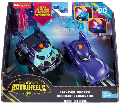 Набор машинок Fisher Price DC Comics Batwheels Cars Bam and Buff 2 шт (194735130405)