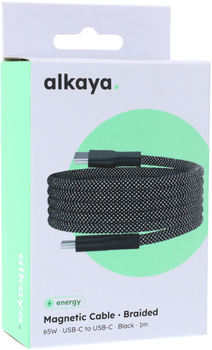 Кабель alkaya Speed Flex Braided USB-C - USB-C 65W 1m Black (CL-60029)