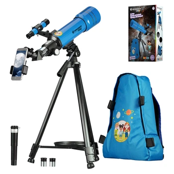Телескоп з рюкзаком і адаптером для смартфона Bresser Junior 70/400 Blue