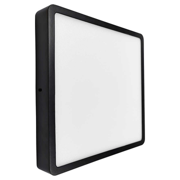 Світильник LED Violux НББ RODOS квадрат 18W 5000K IP20 чорний (330351)