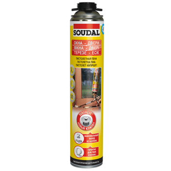 Пена монтажная п/пистолет SOUDAL 750мл
