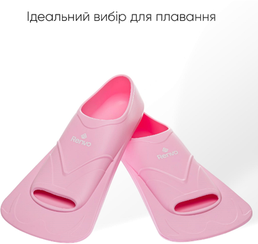 Короткие тренировочные ласты в бассейне Renvo Bustelo с закрытой пяткой 36-38 Розовые (SF110-05 36-38)