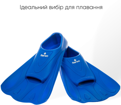 Короткие тренировочные ласты в бассейне Renvo Criz с закрытой пяткой 33-35 Синие (SF120-04 33-35)