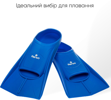 Короткие тренировочные ласты в бассейне Renvo Frio с закрытой пяткой 24-26 Синие (SF100-04 24-26)
