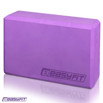 Блок для йоги (йога блок, кирпич для йоги) EasyFit фиолетовый