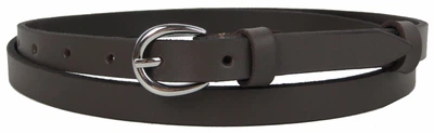 Женский кожаный ремень 1,5 см Skipper 1621-15 темно-коричневий
