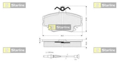 Дискові гальмівні колодки Starline (BD S025)