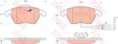 Дискові гальмівні колодки TRW (GDB1550)