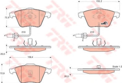 Дискові гальмівні колодки TRW (GDB1528)