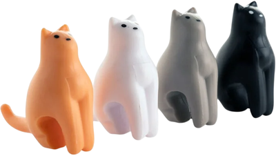 Uchwyt na torebkę herbaty Kikkerland Cat Tea Bag Holder 4 szt. (0612615122994)  