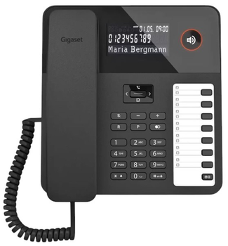 Telefon analogowy przewodowy Gigaset Desk 600 Black (S30350-H224-C101)