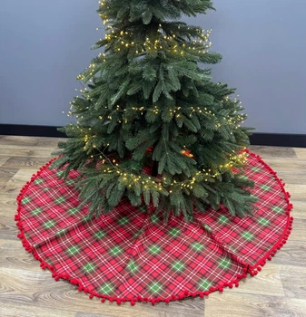 Юбка под елку с бубонами X-mas Buffalo Cage Ø 130 см красная