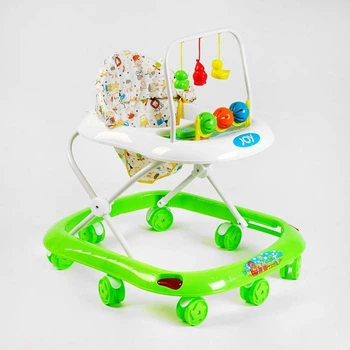 Детские ходунки 69588 Joy с музыкальной панелью и 5 уровнями регулировки высоты, зеленого цвета (135779)